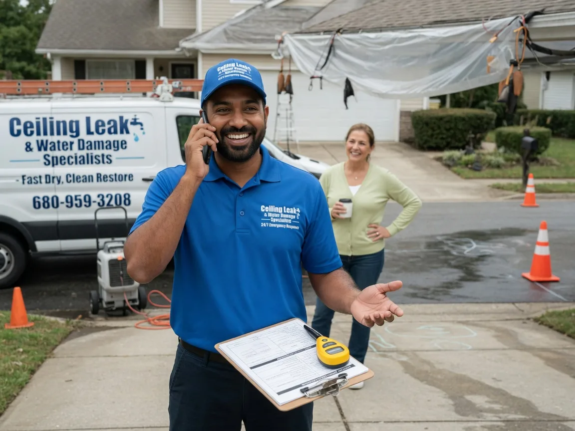 Ceiling Leak Cleanup Mount Sterling, IA FAQs